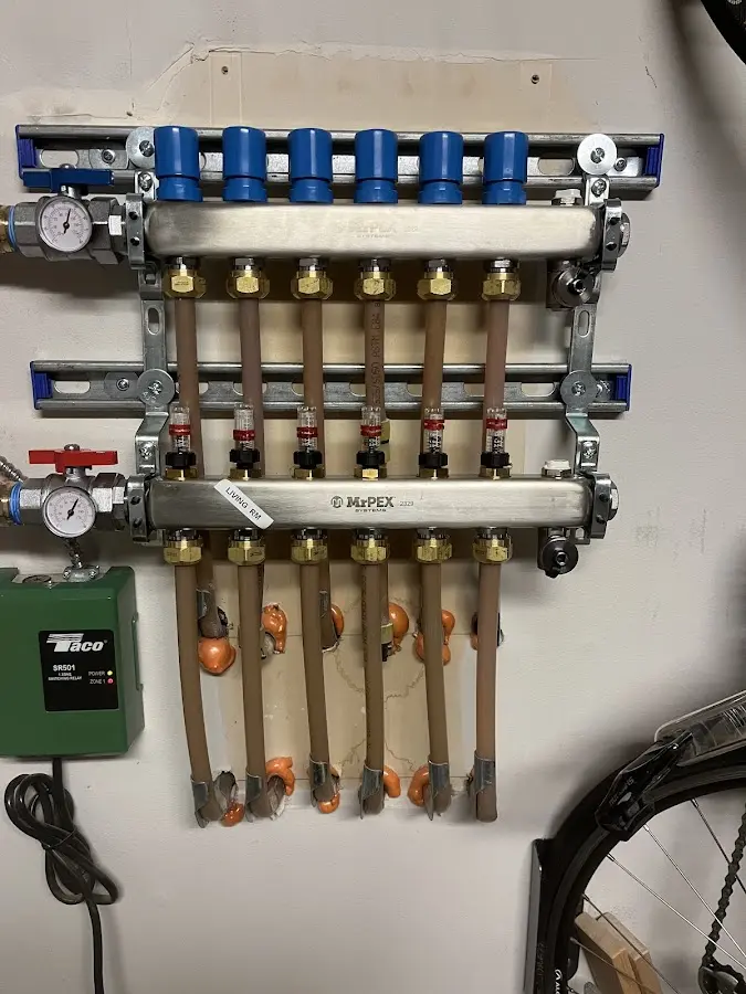 Plumber performing Gas Line Installation at a residential property in Robins